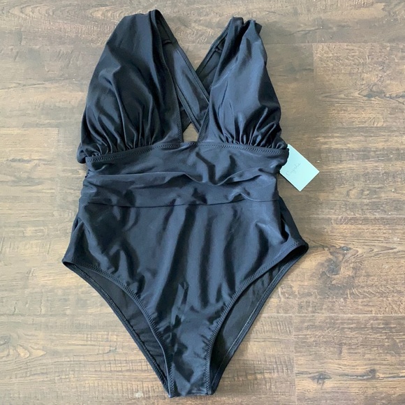 Cupshe Swim Cupshe Black One Piece Bathing Suit Medium New Poshmark